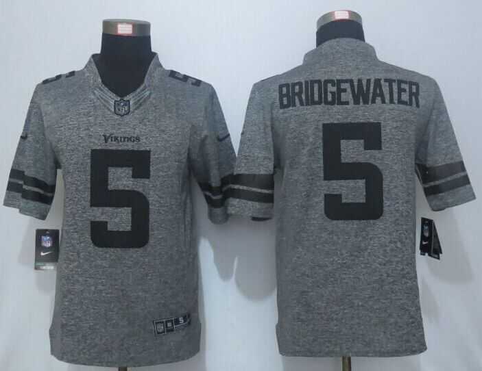Nike Limited Minnesota Vikings #5 Bridgewater Men's Stitched Gridiron Gray Jerseys,We sell and wholesale Nike Limited Minnesota Vikings #5 Bridgewater Men's Stitched Gridiron Gray Jerseys on line form chian!